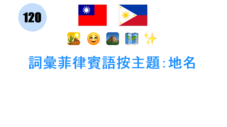 詞彙菲律賓語按主題：地名